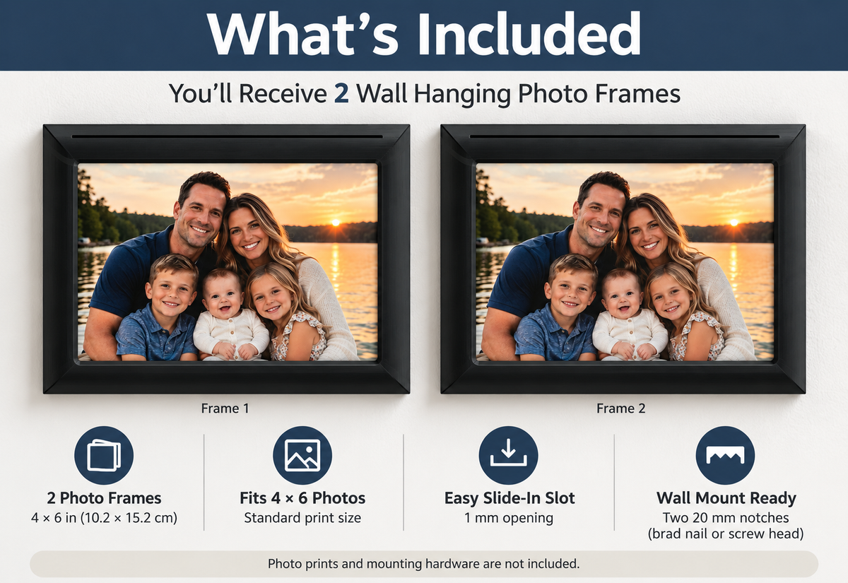 Tecton Gallery™ – 4×6 Wall Hanging Photo Frames – (2 Pack)