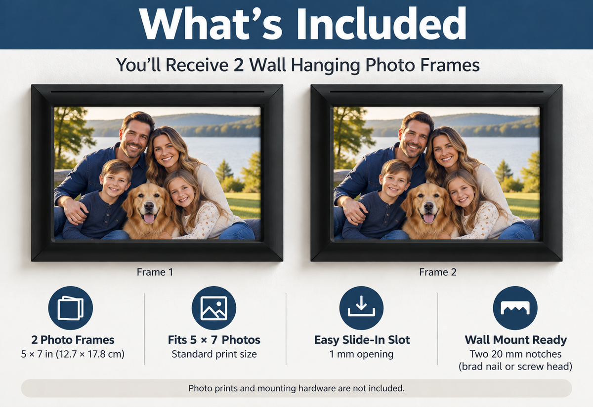 Tecton Gallery™ – 5×7 Wall Hanging Photo Frames – (2 Pack)