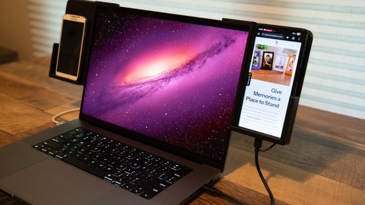 Tecton Forge™ Phone Wing – Side Mount for MacBook Pro, Air, Neo (Companion Screen)