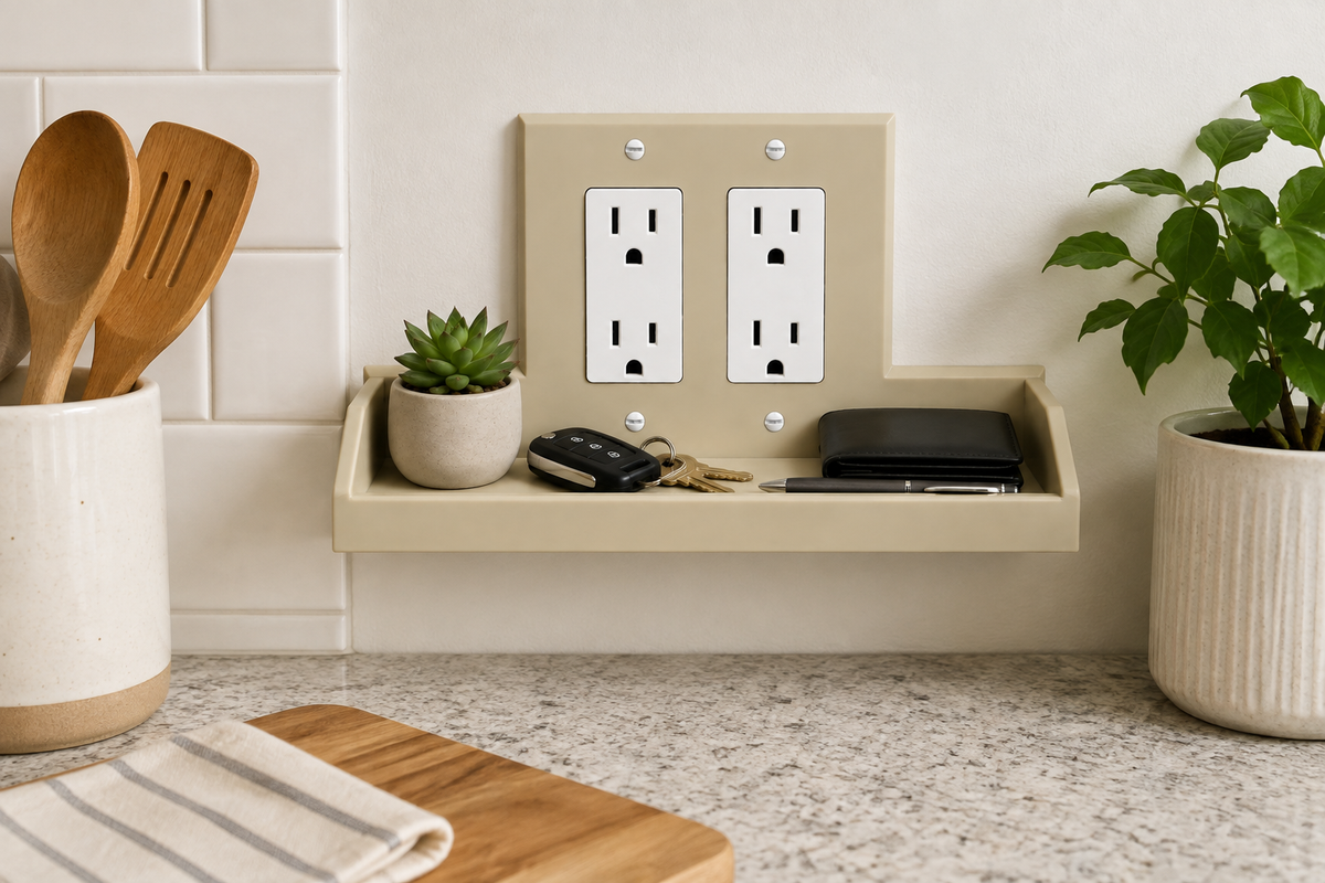 Tecton Nook™ – Duo Shelf Wall Plate (2-Gang Decora)