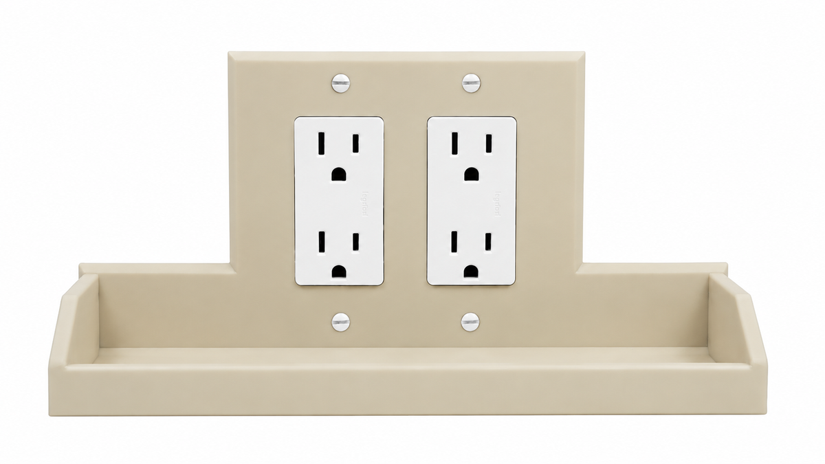 Tecton Nook™ – Duo Shelf Wall Plate (2-Gang Decora)