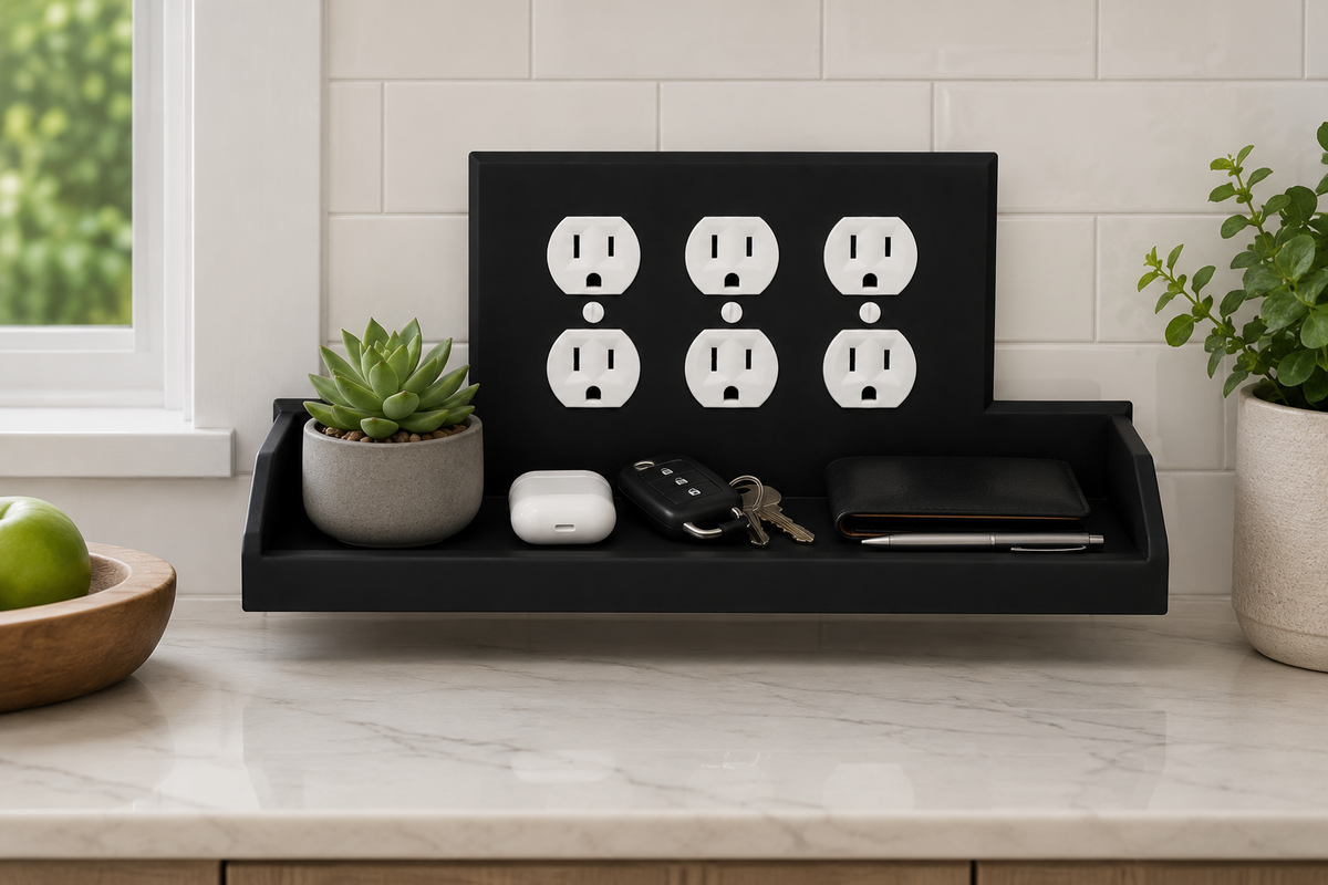 Tecton Nook™ – Trio Shelf (3-Gang Duplex)