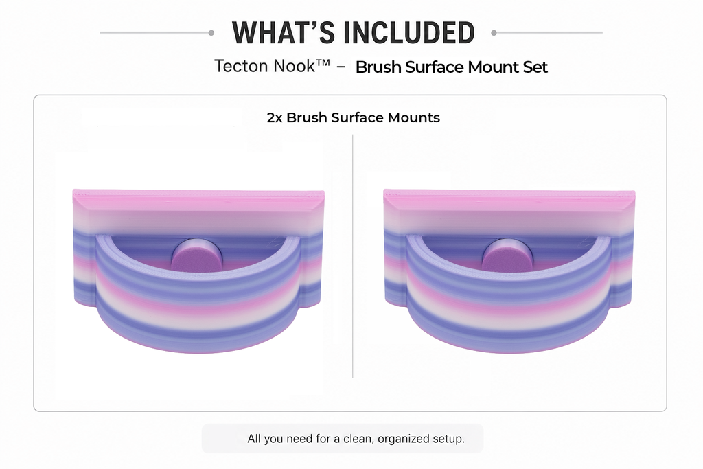 Tecton Nook™ – Brush Surface Mount Set (2-Pack)