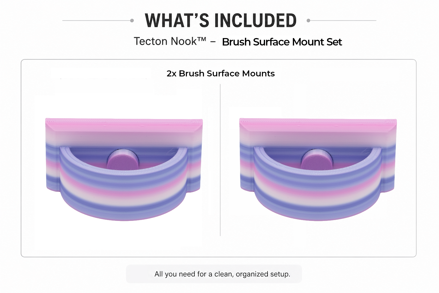 Tecton Nook™ – Brush Surface Mount Set (2-Pack)