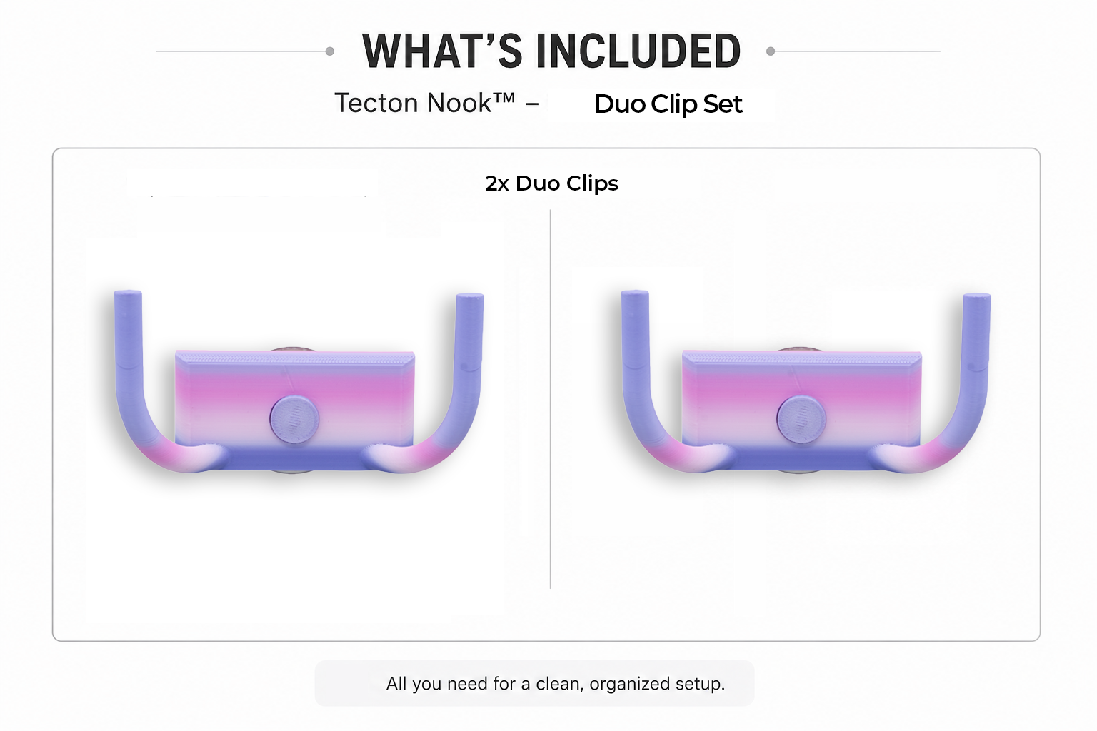 Tecton Nook™ – Duo Clip Set (2-Pack)