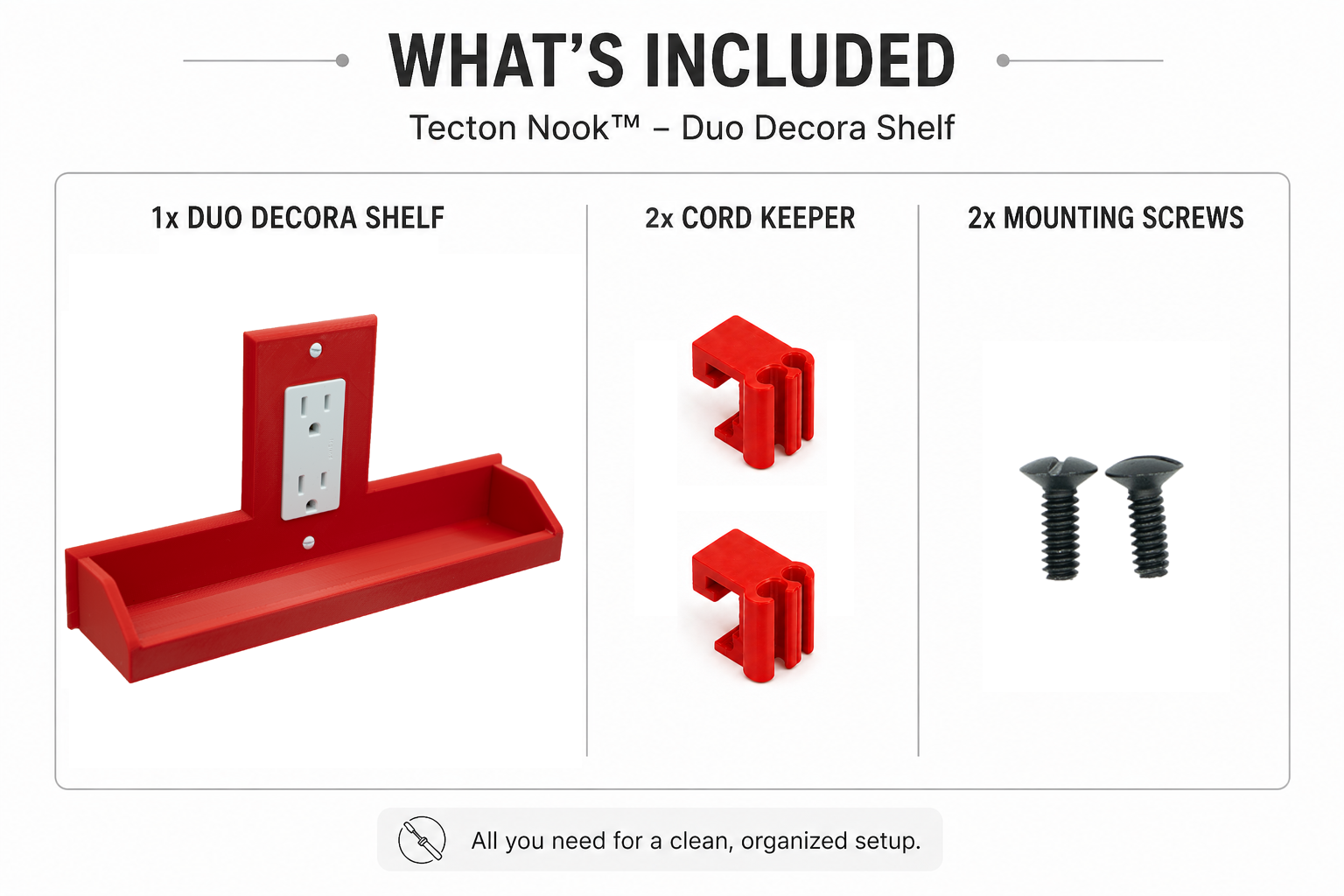 Tecton Nook™ – Duo Shelf (Decora)