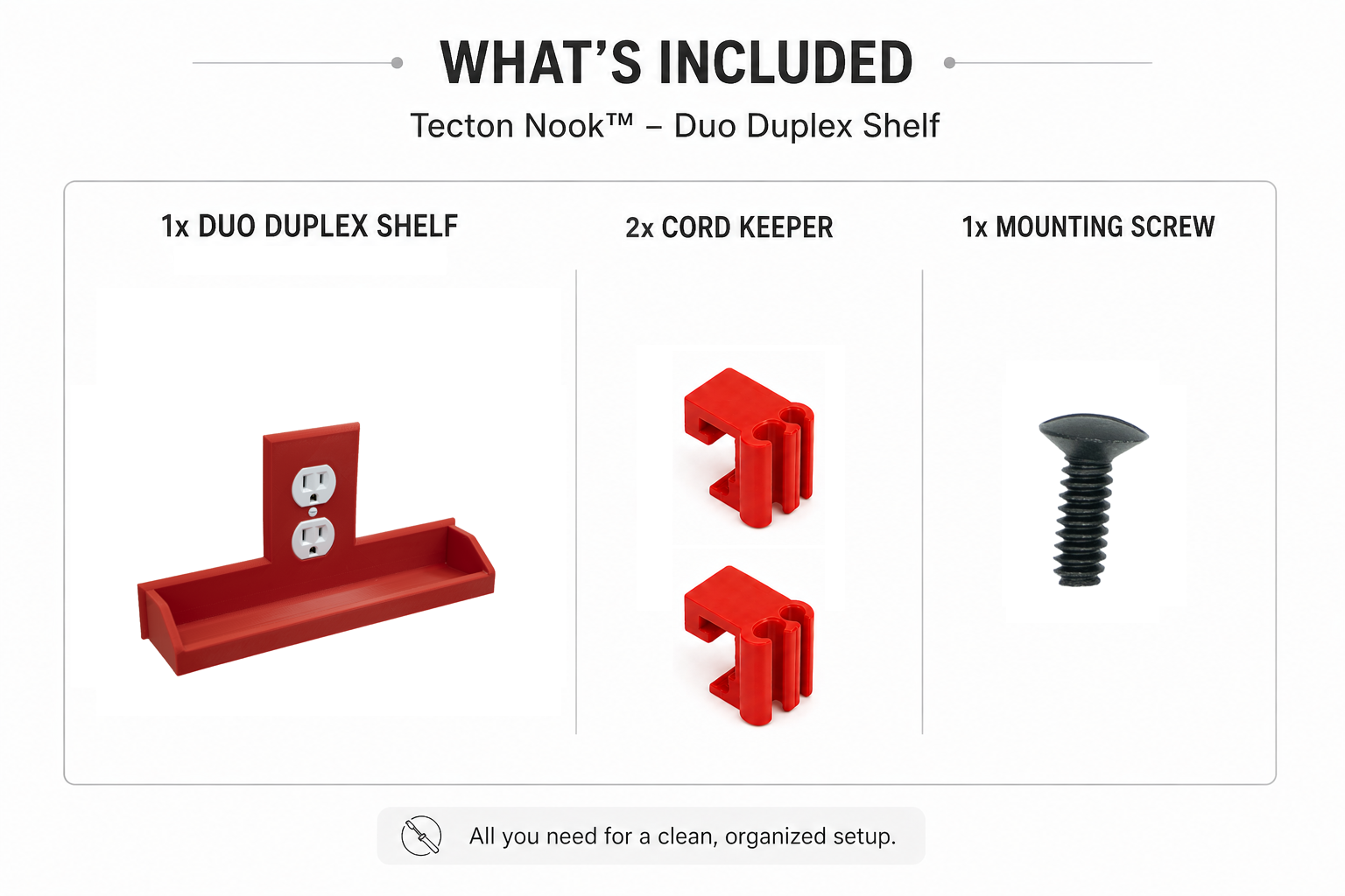 Tecton Nook™ – Duo Shelf (Duplex)
