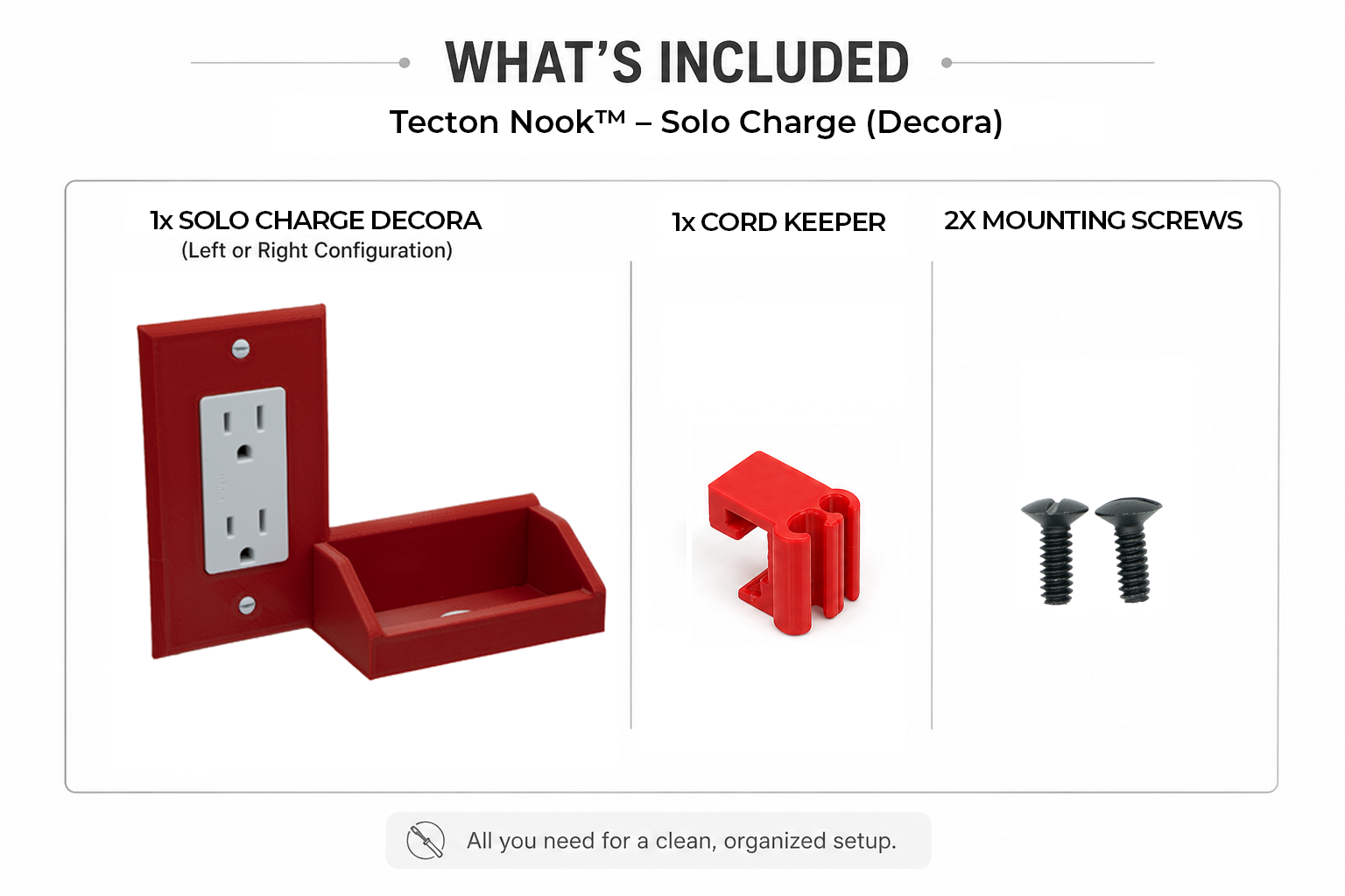 Tecton Nook™ – Solo Charge (Decora)