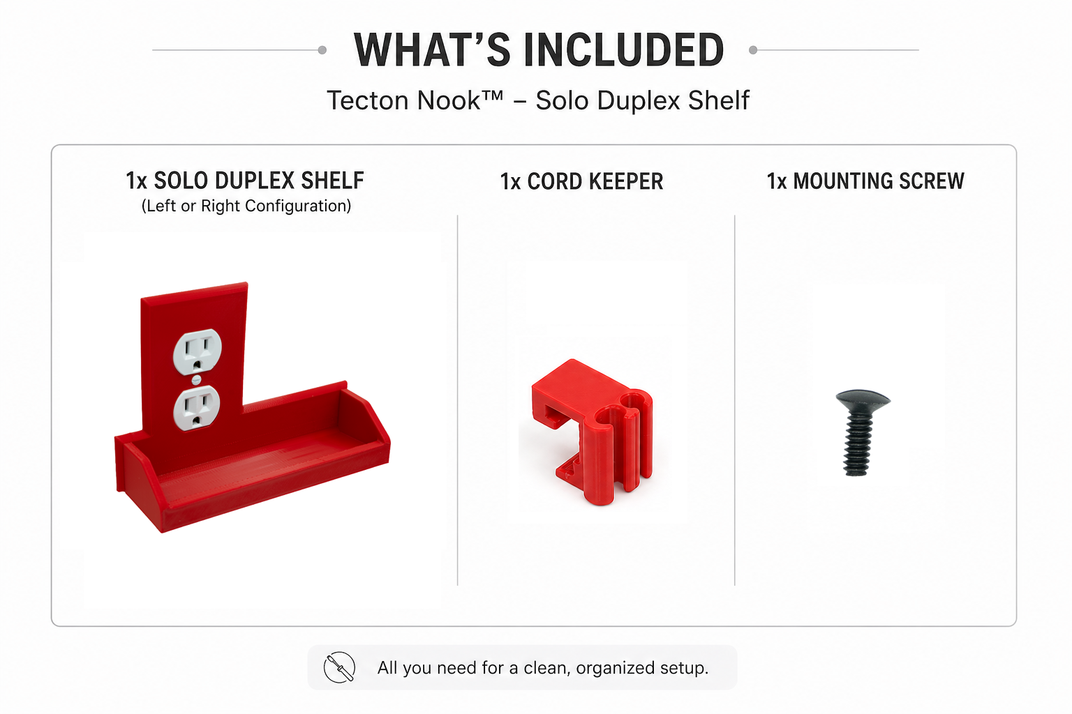 Tecton Nook™ – Solo Shelf (Duplex)