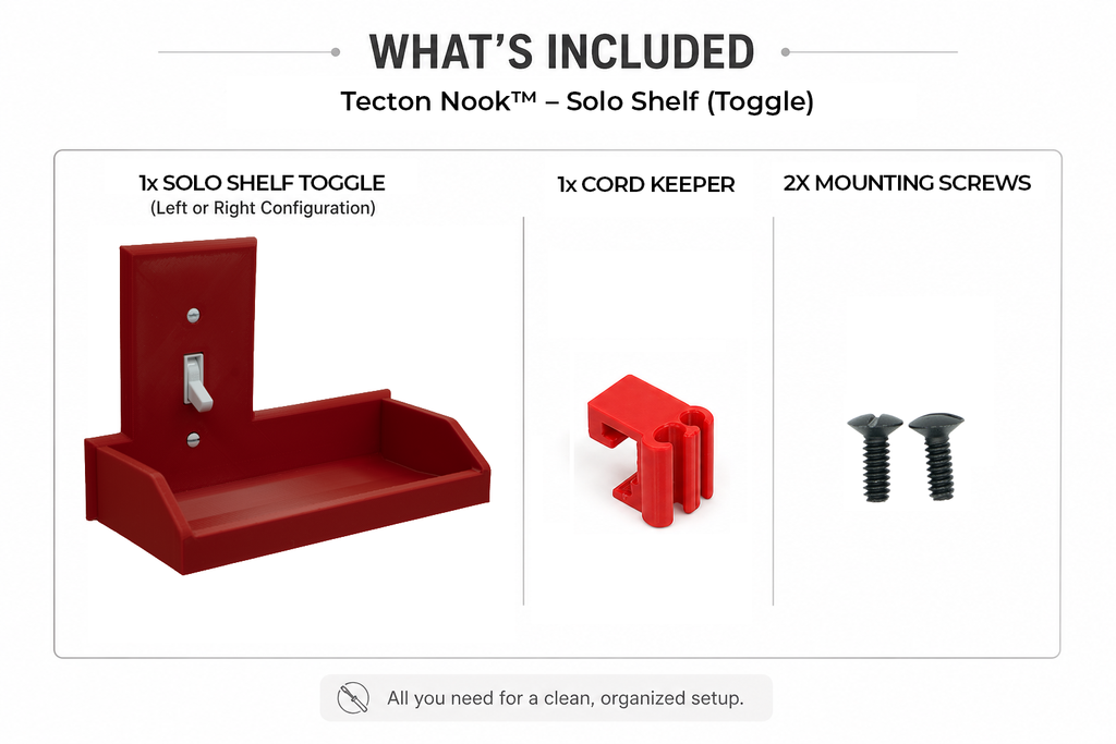 Tecton Nook™ – Solo Shelf (Toggle)