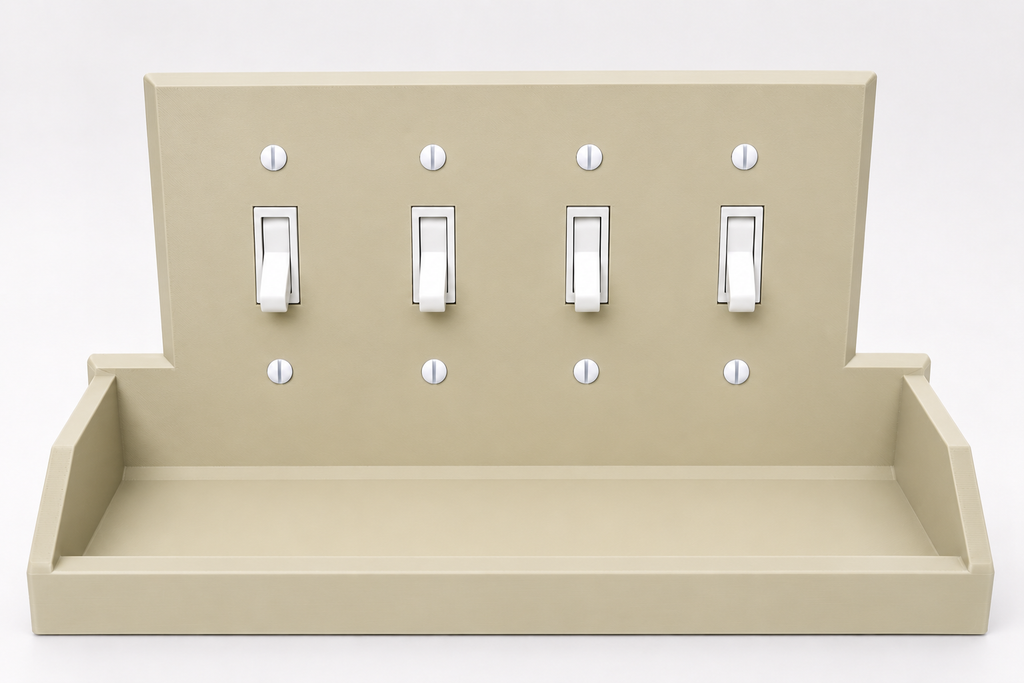 Tecton Nook™ – Quad Shelf (4-Gang Toggle)