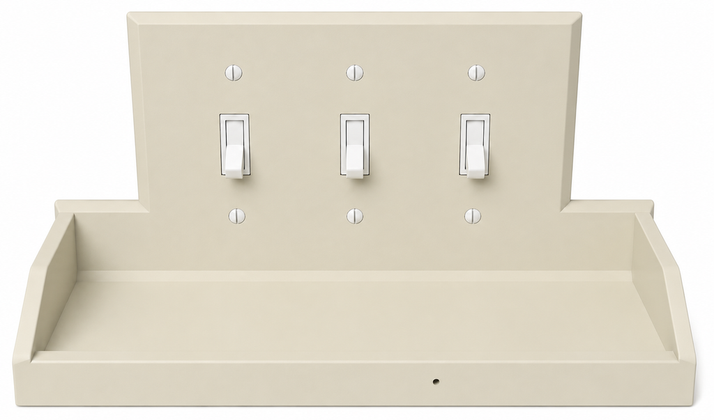 Tecton Nook™ – Trio Shelf (3-Gang Toggle)